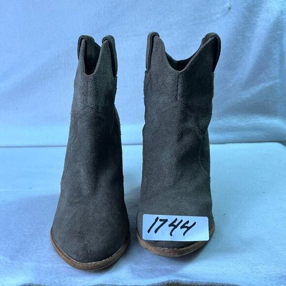 Joie Booties Womens 9.5 Monte Leather Suede Western Lined Heel Cowgirl - Picture 12 of 12